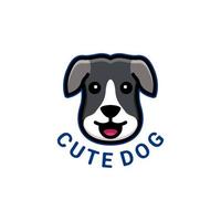 perro de dibujos animados mascota, en fondo blanco, diseño de logotipo vectorial editable vector