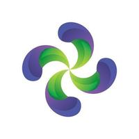Vector Logo Design flower Circle with gradient colorful
