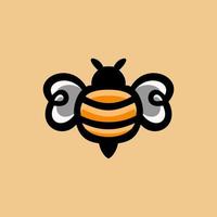 diseño de logotipo de vector de mascota simple de miel de abeja natural