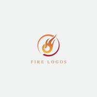 Set logo fire. Vector illustration for design