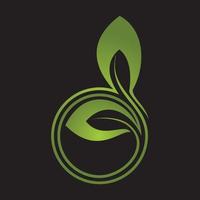 hoja verde ecología naturaleza logo elemento vector