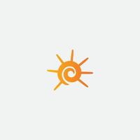 solar logo design vector template