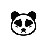 combinación de logotipo de doble significado de espada y panda vector