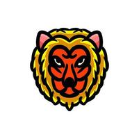 Simple Mascot Vector Logo Design Lion Face