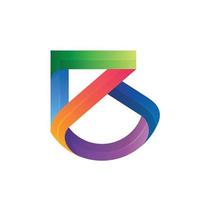 Letter B colorful, vector logo design editable