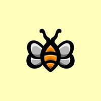 diseño de logotipo de vector de mascota simple de miel de abeja natural