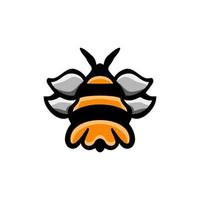 diseño de logotipo de vector de mascota simple de miel de abeja natural