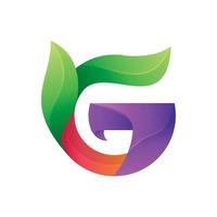 Letter G colorful, vector logo design editable