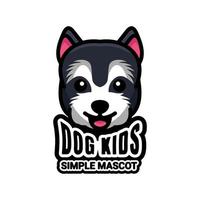 Simple Mascot Vector Logo Design of Dog Kids