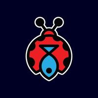 Simple Mascot Vector Logo Design Combination Bug and Fish Tuna