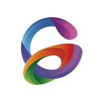 Letter G colorful, vector logo design editable