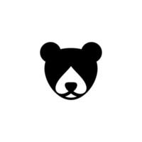 combinación panda con tarjeta spade.in fondo blanco, icono vector logo diseño editable
