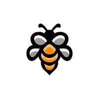 diseño de logotipo de vector de mascota simple de miel de abeja natural