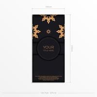 Luxurious postcard design with abstract vintage ornament. Can be used as background and wallpaper. Elegant and classic vector elements ready for print and typography.