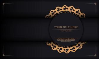 Dark luxury background with abstract ornament. Elegant and classic elements ready for print and typography. vector