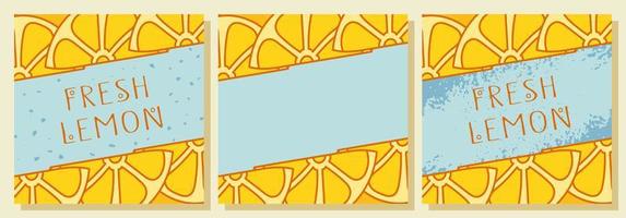 limonada fresca con menta y cubitos de hielo. rodajas de limón, hojas de menta. ilustración vectorial con texturas. vector