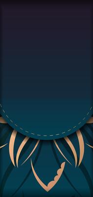 Template Congratulatory Flyer with a gradient of blue color with a gold mandala pattern for your congratulations.