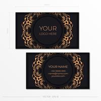 Luxurious business card design with abstract vintage ornaments. Can as Roman background and wallpaper. Elegant and classic elements are great for decorating. vector