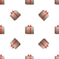 Seamless pattern with a gift. Background with a gift box. Suitable for backgrounds, cards and wrapping paper. Good on the topic of New Years, birthday and Valentine's Day. Vector. vector