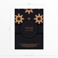 Luxurious invitation card design with abstract vintage ornament. Can be used as background and wallpaper. Elegant and classic vector elements are great for decoration.