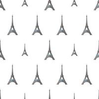 Seamless pattern with eiffel tower. Endless background. Good for postcards, prints, wrapping paper and backgrounds. Vector. vector