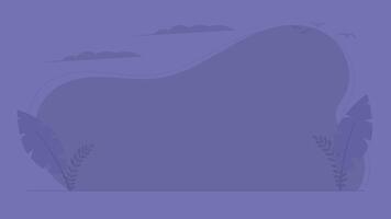 A purple background with a mountain in the distance vector