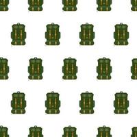 patrón de mochila militar estilo plano sin costuras para ilustración de vector web