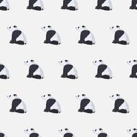 Seamless pattern. Panda on a white background. Background for the design of cards and banners. Vector illustration