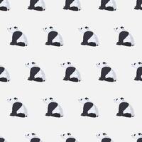 Seamless pattern. Panda on a white background. Background for the design of cards and banners. Vector illustration