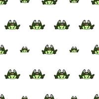 Seamless pattern Funny green toad sticker. Suitable for backgrounds, postcards, and wrapping paper. Vector. vector