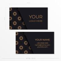 Luxurious business card design with vintage Indian ornament. Can as Roman background and wallpaper. Elegant and classic elements ready for print and typography. vector