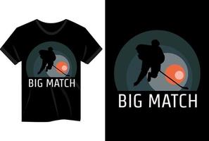 Big match hockey retro design vector