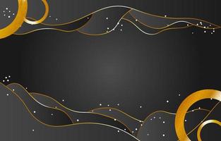 Modern black and gold background luxury with element vector