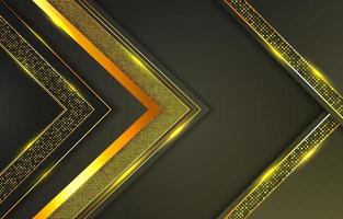 Modern black and gold background luxury with element vector