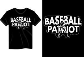 diseño de camiseta vintage patriota de béisbol vector