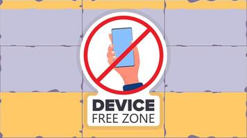 Crossed out hand icon with a phone. The concept of banning devices, device free zone, digital detox. Vector. vector