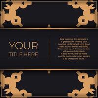 Luxurious invitation card design with vintage Indian ornament. Can be used as background and wallpaper. Elegant and classic vector elements ready for print and typography.