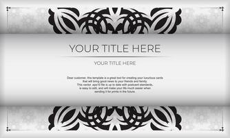 White luxury background with Indian ornaments. Elegant and classic vector elements ready for print and typography.