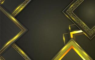 Modern black and gold background luxury with element vector