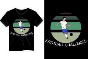 Football challenge vintage t shirt design vector