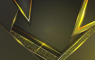 Modern black and gold background luxury with element vector