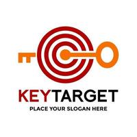 Key target vector logo template. This design use archery symbol. Suitable for business.