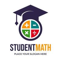 Student math vector logo template. This design use calculator symbol. Suitable for education.