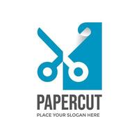 Paper cut vector logo template. This design use sheet symbol. Suitable for business.