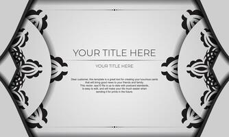 White luxury background with abstract mandala ornament. Elegant and classic vector elements ready for print and typography.