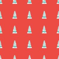 Seamless pattern with Christmas trees. Vector illustration with Christmas elements.