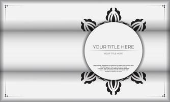 White luxury background with abstract ornament. Elegant and classic vector elements ready for print and typography.