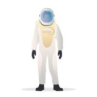 The astronaut in a protective suit. Suitable for space flight theme. Isolated. . vector