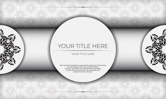 White luxury background with abstract ornament. Elegant and classic vector elements ready for print and typography.