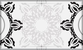 White luxury background with abstract ornament. Elegant and classic vector elements ready for print and typography.